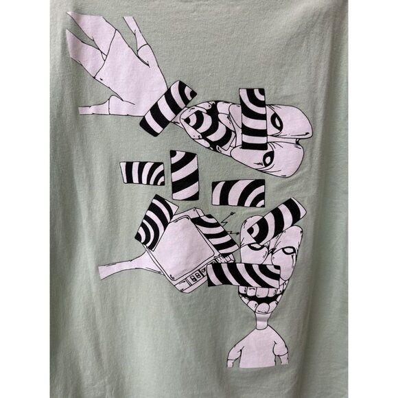 Chrome Hearts Mint Green Graphic T-Shirt With Chest Pocket & Back Print - Picture 13 of 15